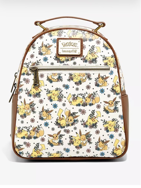 Loungefly Handbags - Loungefly Pokémon Pikachu & Eevee Floral Mini Backpack - BoxLunch Exclusive